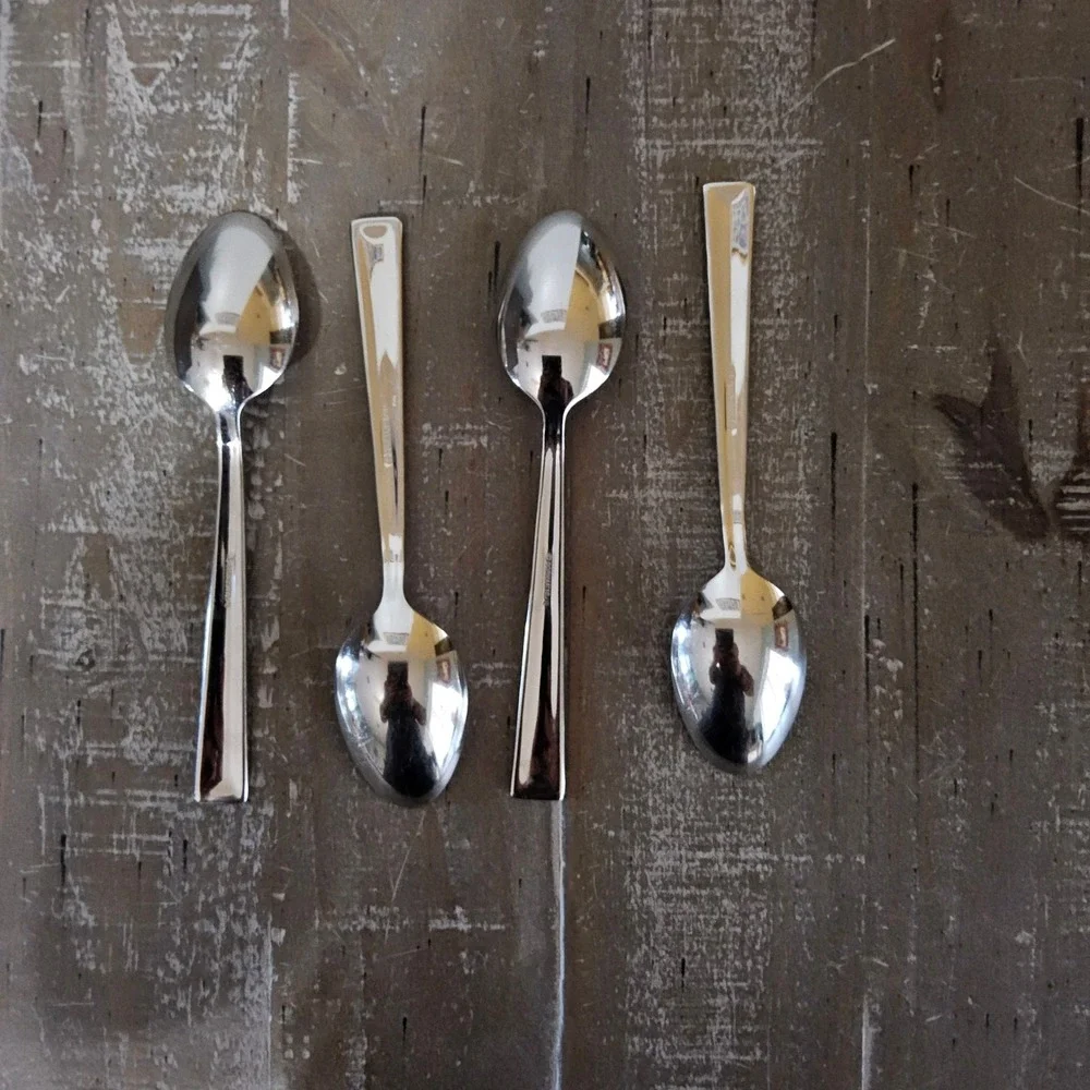 Gorham Marabella Large Spoons Set of 4 Stainless Steel 18/8 Flatware MCM
